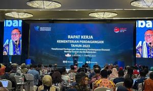 Mendag Zulkifli Hasan saat membuka Rapat Kerja Kementerian Perdagangan di Ballroom Novotel Bandar Lampung, Rabu, 1/3/2023. | ist