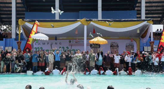 Acara Blangikhan, yang merupakan tradisi adat Lampung dalam menyambut Bulan Suci Ramadan. | ist