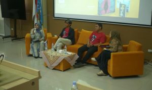 Acara nonton bareng film Road to Resilience dan bedah buku Anak Negeri di Pusaran Suriah, di Aula A FKIP Unila, Kamis, 24 April 2025. | ist