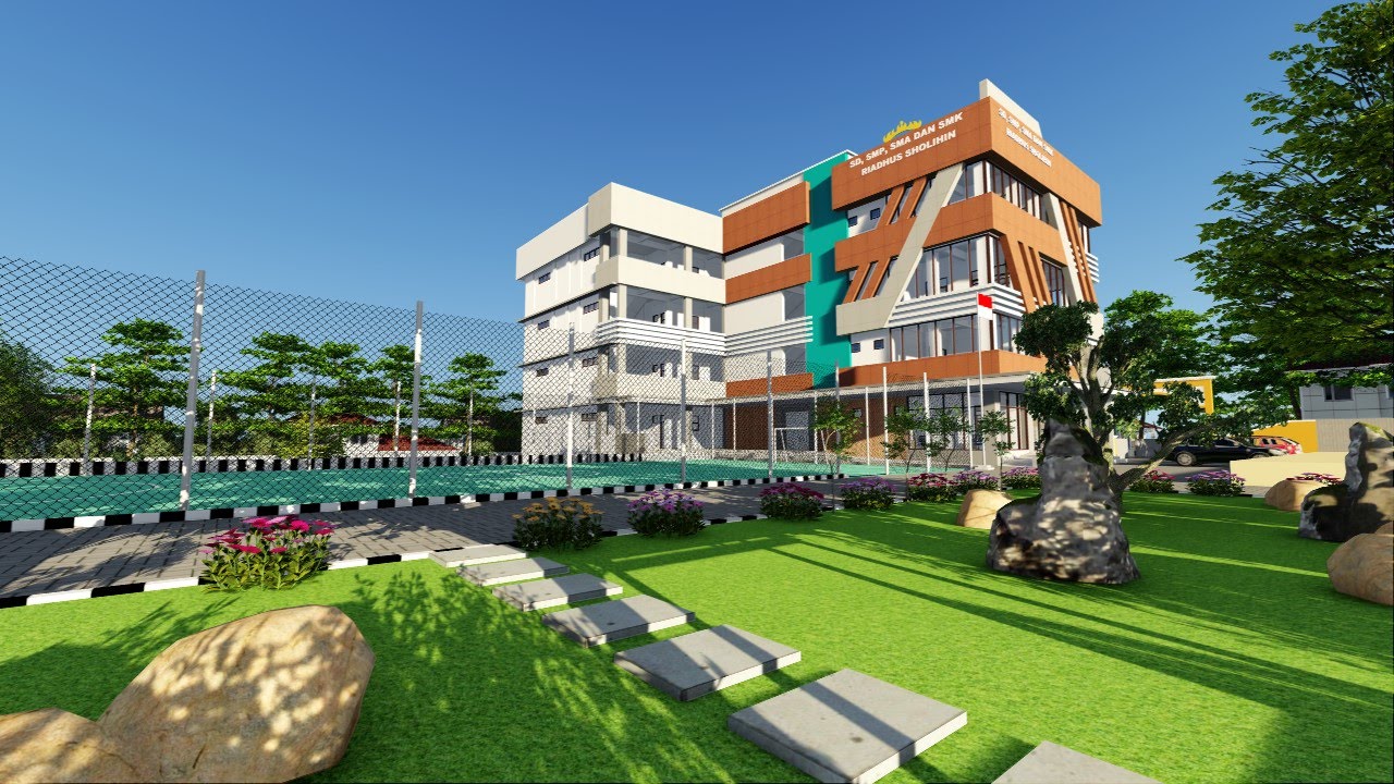 Desain gedung sekolah Ponpes Riyadhus Sholihin. | ist
