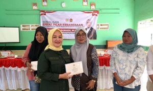 Dwita Ria Gunadi saat sosialisasi 4 Pilar Kebangsaan di Srimenanti, Lampung Timur. | ist