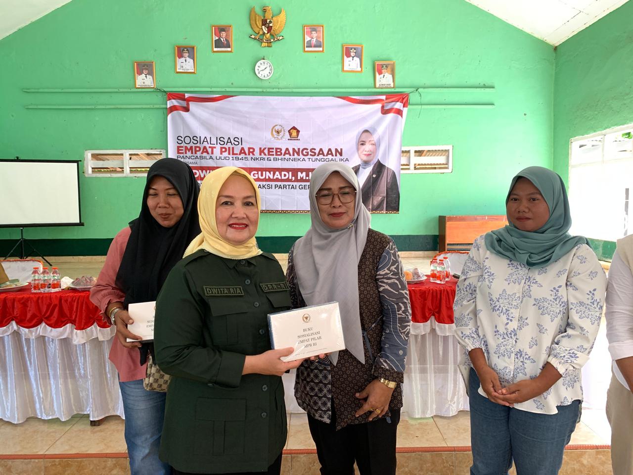Dwita Ria Gunadi saat sosialisasi 4 Pilar Kebangsaan di Srimenanti, Lampung Timur. | ist