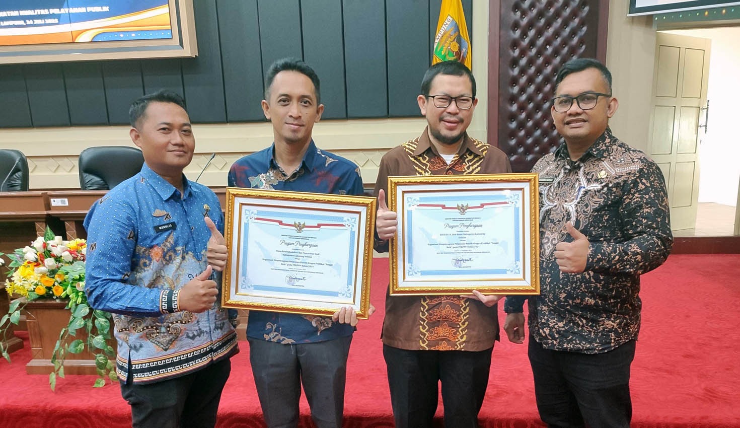 Disdukcapil dan RSUD Bob Bazar Raih Predikat “Sangat Baik” dari Kementerian PAN-RB