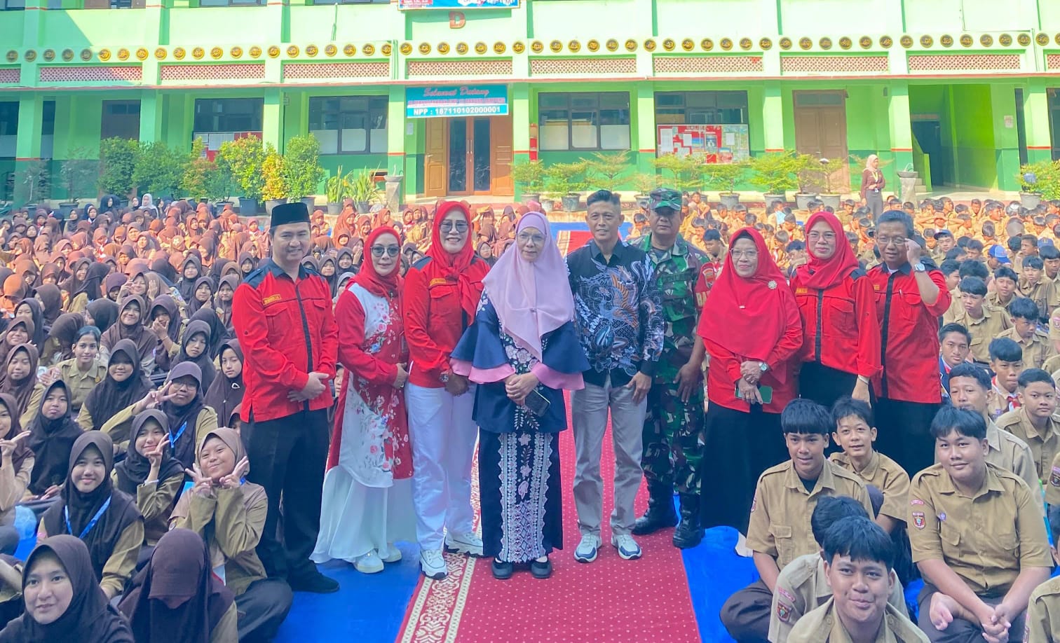 Deklarasi Sekolah Anak di SMPN 22 Bandar Lampung dihadiri Plt Kepala Dinas Pendidikan Eka Afriana. | ist