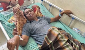 Efendi (57), warga Bandar Lampung peserta JKN mendapatkan pelayanan operasi usus buntu di RS Bhayangkara. | ist