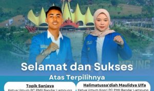 Topik Sanjaya Pimpin PMII Cabang Bandar Lampung, Halimatussa’diah Nahkodai KOPRI