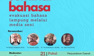 Poster Seminar Puisi Berbahasa Lampung yang digelar oleh Lampung Literature. | ist