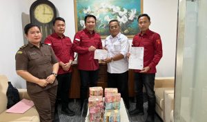 Kejari Bandar Lampung Setor Rp1,8 Miliar Uang Pengganti Kasus Korupsi Jalan Ir. Sutami