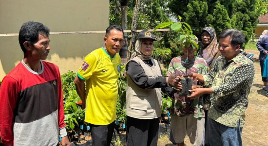 Reses di Marga Kencana, Dwita Ria Temui Taruna AUP dan Serahkan 1.000 Bibit Produktif