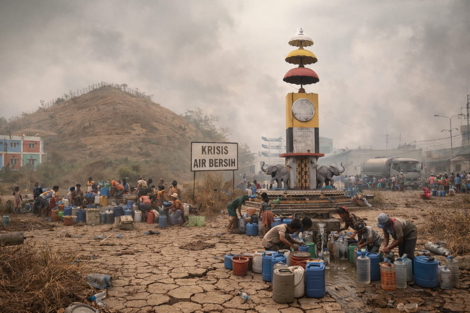 Bom Waktu Krisis Air Bersih Mengintai Bandar Lampung, Ancaman Nyata di Depan Mata