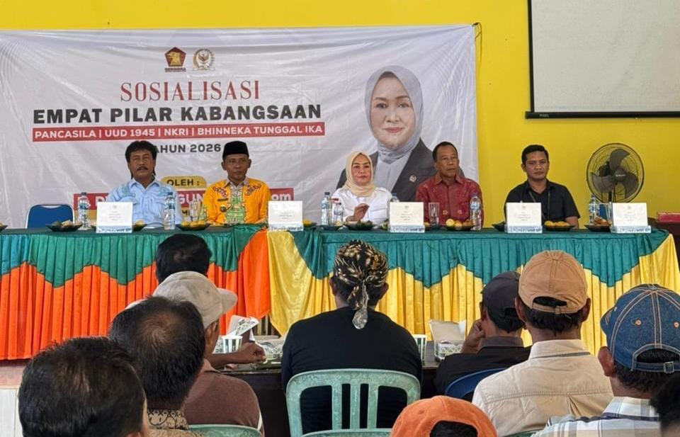 Dwita Ria Sosialisasi 4 Pilar Kebangsaan, Sebut Koperasi Merah Putih Wujud Gotong Royong Dwita Ria Sosialisasi 4 Pilar Kebangsaan, Sebut Koperasi Merah Putih Wujud Gotong Royong