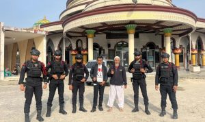 Brimob Polda Lampung Gelar Patroli Dialogis, Perkuat Kamtibmas dan Toleransi di Lamteng