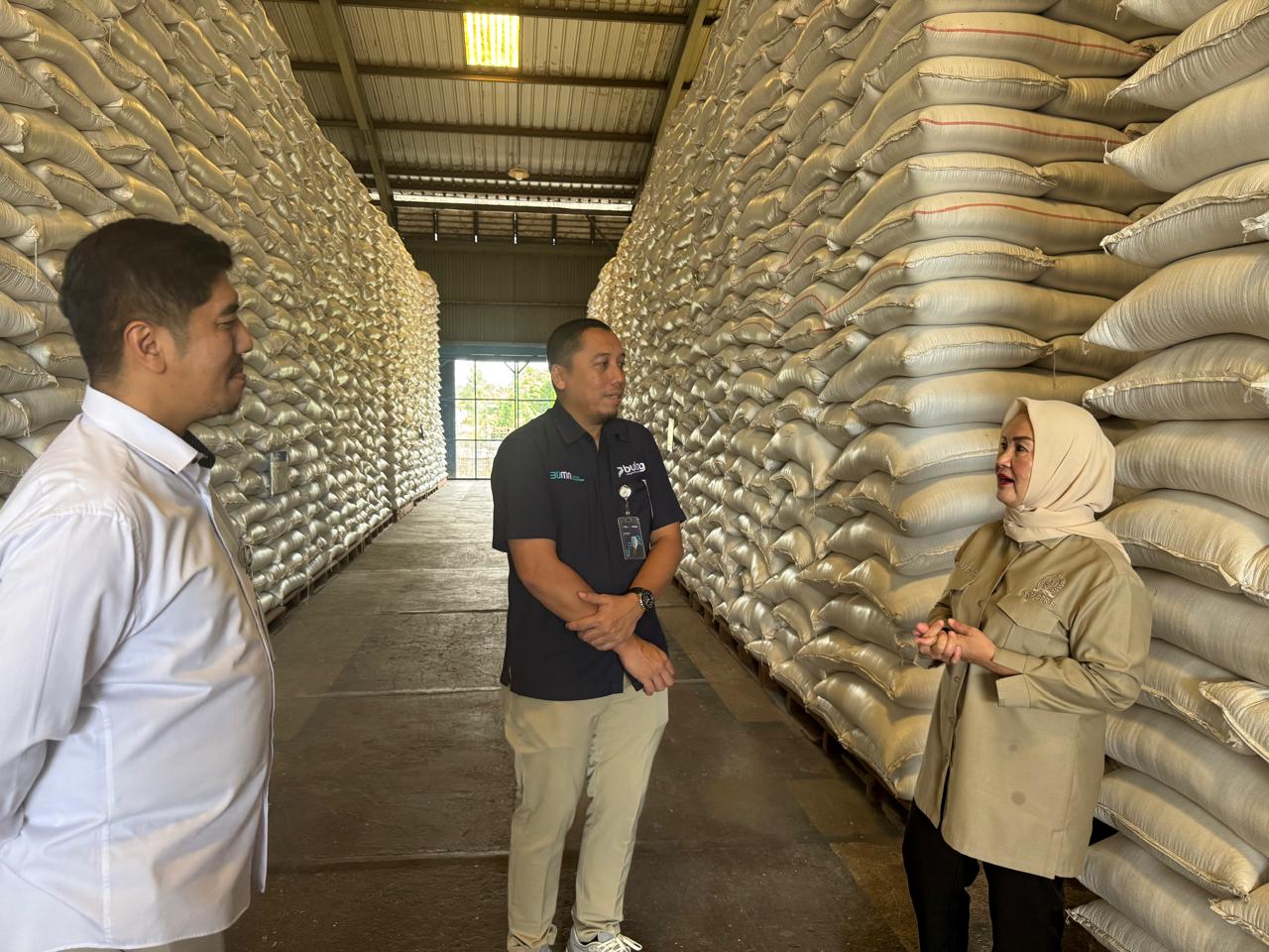 Dwita Ria Tinjau Gudang BULOG Lampung, Pastikan Stok Beras Aman Jelang Ancaman El Niño