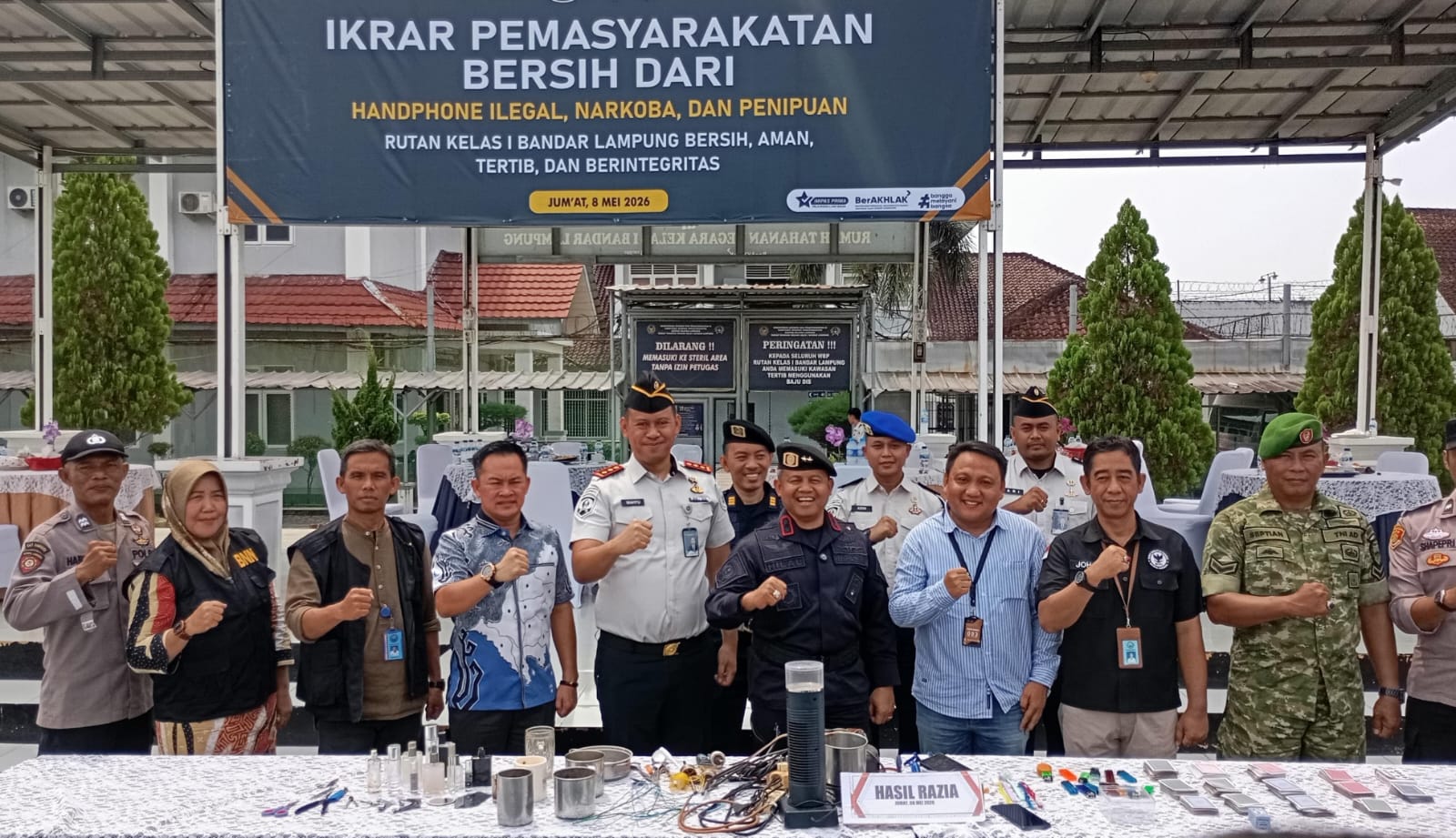Rutan Bandar Lampung Deklarasikan Pemasyarakatan Bersih, Ratusan Warga Binaan dan Petugas Jalani Tes Urine
