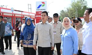 Dwita Ria Dampingi Wapres Gibran Tinjau Kampung Nelayan Merah Putih di Lamtim