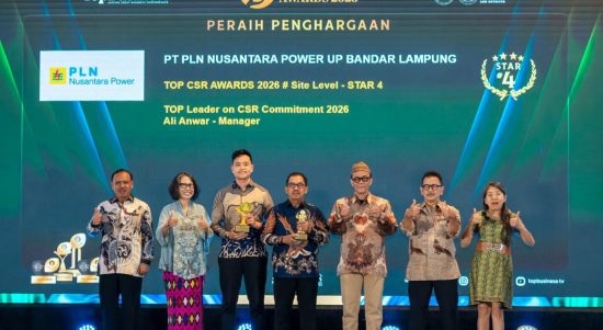 PLN NP UP Bandar Lampung Raih Dua Penghargaan TOP CSR Awards 2026