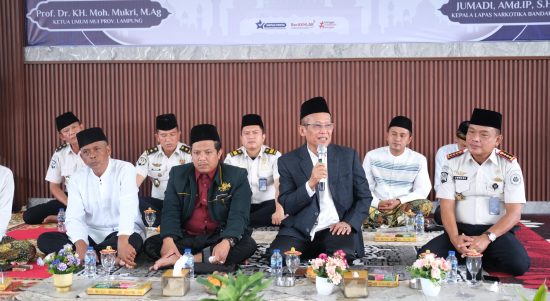 Lapas Narkotika Bandar Lampung menggelar Tabligh Akbar bersama Ketua MUI Lampung dalam rangka menyambut Tahun Baru Islam. | ist