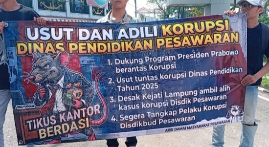 Kejati Lampung Diminta Ambil Alih Penanganan Dugaan Korupsi di Disdikbud Pesawaran