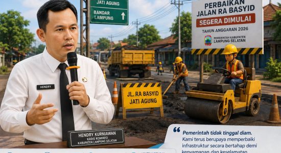 Perbaikan Jalan RA Basyid Segera Dimulai, Pemkab Lamsel Pastikan Mobilitas Warga Lebih Nyaman