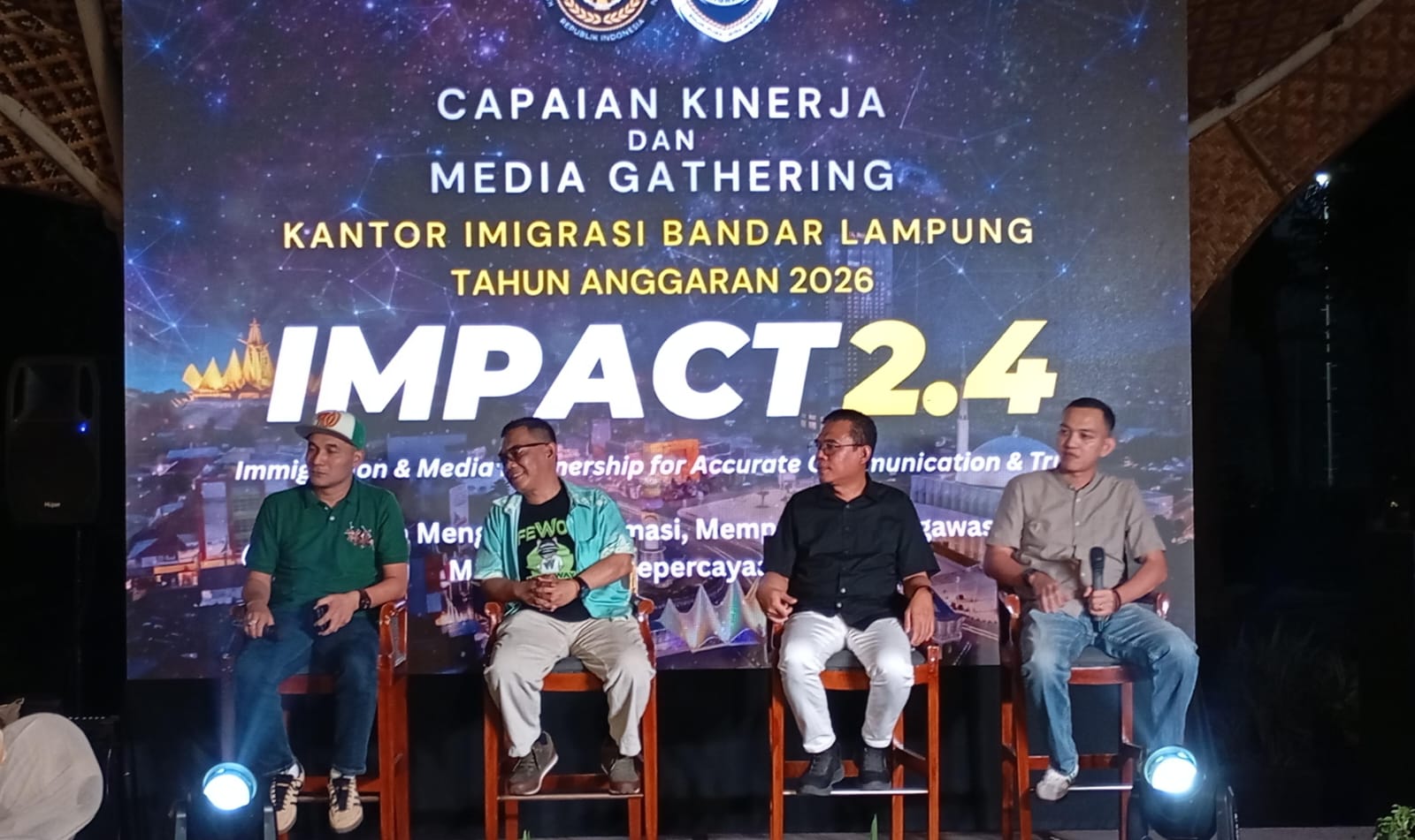 Media gathering Kantor Imigrasi Bandar Lampung Belum Setahun, Imigrasi Bandar Lampung Catat 21 Penindakan dan Terbitkan 31.225 Paspor